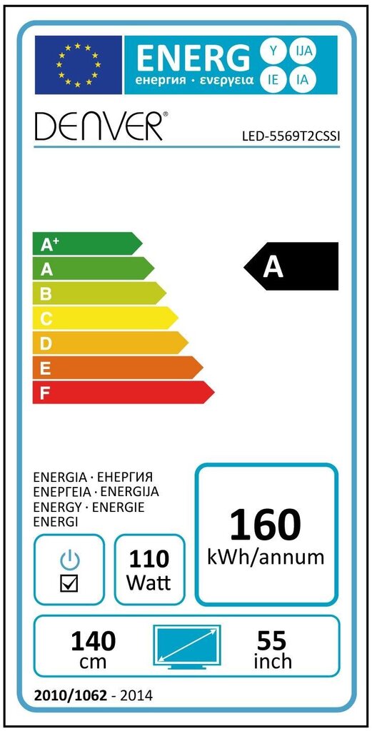 Denver LED-5569T2CS цена и информация | Televizori | 220.lv