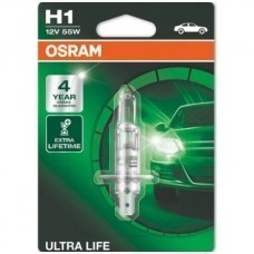 Automašīnas spuldze Osram Ultra Life H1, P14,5s, 1 gab. (blisterī) cena un informācija | Auto spuldzes | 220.lv