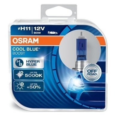 Auto gaismas Osram Cool Blue Boost H11, 75W, 2 gab. cena un informācija | Auto spuldzes | 220.lv