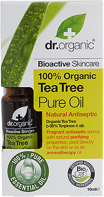 Tīra eļļa Dr. Organic Tea Tree, 10 ml cena un informācija | Ēteriskās eļļas, kosmētiskās eļļas, hidrolāti | 220.lv