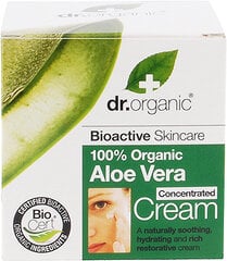 Увлажняющий крем для лица Aloe Vera Concentrated Cream Dr.Organic (50 мл) цена и информация | Кремы, лосьоны для тела | 220.lv