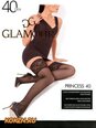 Zeķubikses sievietēm Glamour Princess 40 DEN, melna krāsa