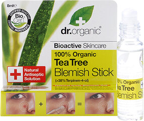 Līdzeklis ādai ar akni Dr.Organic Bioactive Organic Roll-On Tējas koks (8 ml) cena un informācija | Serumi sejai, eļļas | 220.lv
