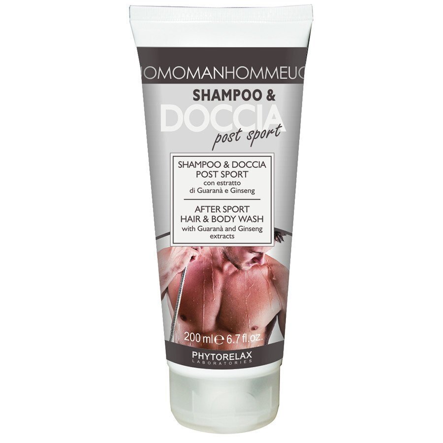 Sporta šampūns-dušas želeja vīriešiem Phytorelax, 200 ml cena un informācija | Dušas želejas, eļļas | 220.lv