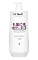 Dzeltenos toņus neitralizējošais šampūns gaišiem matiem Goldwell Dualsenses Blondes & Highlights, 1000 ml cena un informācija | Šampūni | 220.lv