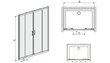 Dušas durvis ar nišu Sanplast TX D4/TX5b 130s, profils pergamon, caurspīdīgs stikls W0 cena un informācija | Dušas durvis, dušas sienas | 220.lv
