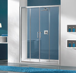 Dušo durys į nišą Sanplast TX D4/TX5b 130s, profilis bahama šviesiai rudas, dekoruotas stiklas W15 cena un informācija | Dušas durvis, dušas sienas | 220.lv