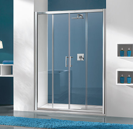 Dušas durvis ar nišu Sanplast TX D4/TX5b 130s, profils matēts sudraba, dekorēts stikls cora cena un informācija | Dušas durvis, dušas sienas | 220.lv