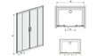 Dušas durvis ar nišu Sanplast TX D4/TX5b 170s, profils pergamon, caurspīdīgs stikls W0 cena un informācija | Dušas durvis, dušas sienas | 220.lv