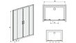 Dušas durvis ar nišu Sanplast TX D4/TX5b 180s, profils balts, caurspīdīgs stikls W0 цена и информация | Dušas durvis, dušas sienas | 220.lv