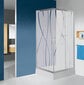 Stūra dušas kabīne Sanplast TX KN/TX5b 90s, profils glancēts sudrabs, caurspīdīgs stikls W0, ar paliktni cena un informācija | Dušas kabīnes | 220.lv