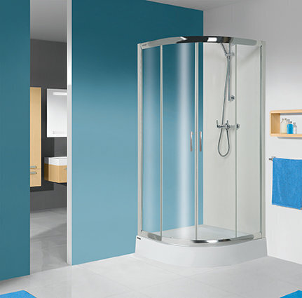 Stūra dušas kabīne Sanplast TX KN4/TX5b 80s, profils matēts sudrabs, dekorēts stikls grey, ar paliktni cena un informācija | Dušas kabīnes | 220.lv