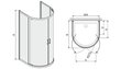 Dušas kabīne Sanplast TX KPP2Dja/TX5b 100s, profils manhatan, dekorēts stikls grey цена и информация | Dušas kabīnes | 220.lv