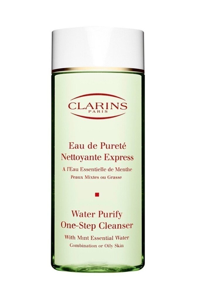 Attīrošais sejas ūdens ar piparmētru ekstraktu Clarins Water Purify One Step 200 ml cena un informācija | Sejas ādas kopšana | 220.lv
