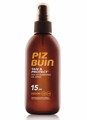 Sauļošanas kosmētika Piz Buin Accelerating the process of oil tanning spray SPF 15 Tan & Protect (Accelerating Oil Spray) 150 ml cena un informācija | Sauļošanās krēmi | 220.lv