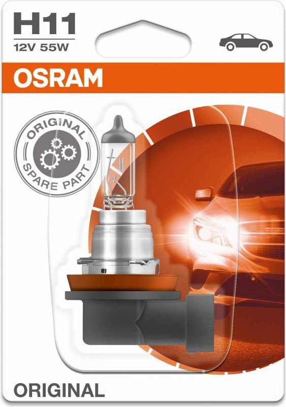 OSRAM Automašīnas spuldze H11 55W 12V PGJ19-2 1gab cena un informācija | Auto spuldzes | 220.lv