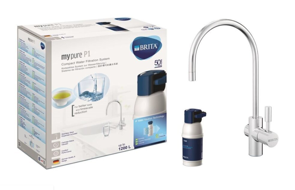 Ūdens filtrēšanas sistēma BRITA Mypure P1 cena un informācija | Ūdens attīrīšanas sistēmas un filtri | 220.lv