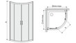 Stūra dušas kabīne Sanplast TX KP4/TX5b 80s, profils balts, caurspīdīgs stikls W0 cena un informācija | Dušas kabīnes | 220.lv