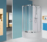 Stūra dušas kabīne Sanplast TX kpl-KP4/TX5b/165 90s, profils balts, caurspīdīgs stikls W0, ar paliktni цена и информация | Dušas kabīnes | 220.lv