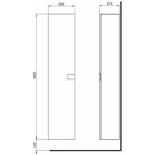 Vannas istabas skapis KOLO Twins 180 cm цена и информация | Vannas istabas skapīši | 220.lv