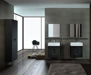 Высокий шкаф-пенал для ванной комнаты Kolo Twins 180 см, серый цена и информация | Шкафчики для ванной | 220.lv