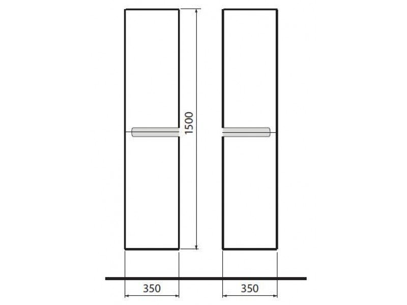 Vannas istabas skapis KOLO Modo 150 cm цена и информация | Vannas istabas skapīši | 220.lv