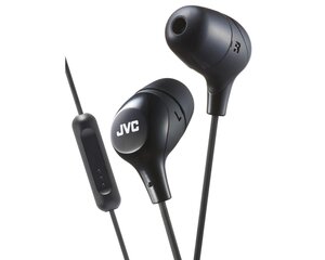 JVC HA-FX38M-B-E Marshmallow наушники с пультом и микрофоном черный цена и информация | Наушники с микрофоном Asus H1 Wireless Чёрный | 220.lv