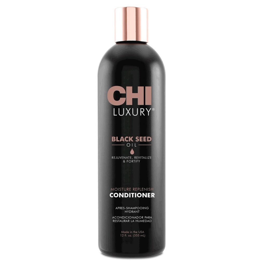 CHI LUXURY Black Seed Oil Moisture Conditioner atjaunojošs kondicionieris 355 ml цена и информация | Matu kondicionieri, balzāmi | 220.lv