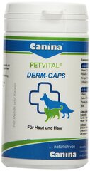 Canina papilbarība suņiem Petvital Derm Caps N100, 40 g cena un informācija | Vitamīni, uztura bagātinātāji, pretparazītu līdzekļi suņiem | 220.lv