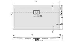 Dušo padėklas Sanplast Space Line B/Space 70x120x3, su neslystančiu pagrindu, spalva manhatan cena un informācija | Dušas paliktņi | 220.lv