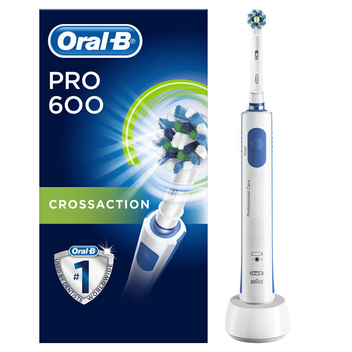 Oral-B Pro 600 Cross Action cena un informācija | Elektriskās zobu birstes | 220.lv