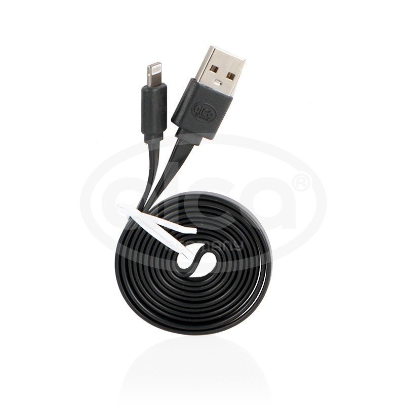 ALCA Vads Lightning USB 2.0 melns cena un informācija | Savienotājkabeļi | 220.lv