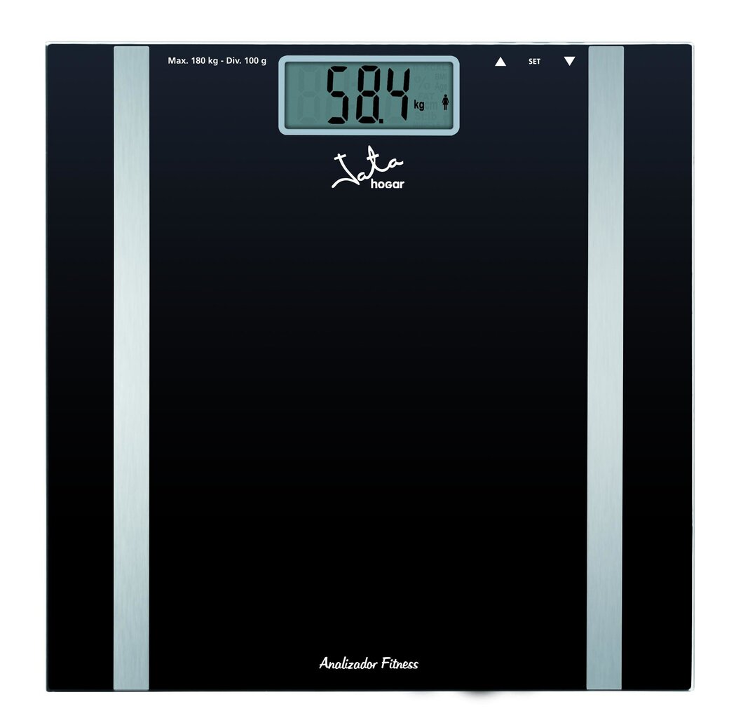 Digitālie vannasistabas svari JATA 531 Melns Stikls cena un informācija | Ķermeņa svari, bagāžas svari | 220.lv