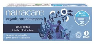 Tamponi Natracare Super 20 gab. cena un informācija | Tamponi, higiēniskās paketes, ieliktnīši | 220.lv