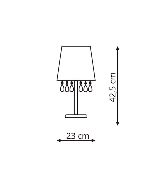 Galda lampa MONA melna cena un informācija | Galda lampas | 220.lv