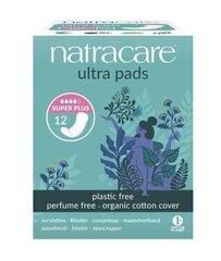 Higiēniskās paketes Natracare Ultra Super Plus 12 gab. cena un informācija | Tamponi, higiēniskās paketes, ieliktnīši | 220.lv