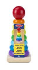 Koka piramīda Melissa & Doug Rainbow Stacker cena un informācija | Rotaļlietas zīdaiņiem | 220.lv