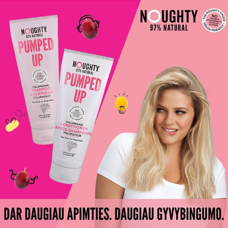 NOUGHTY Pumped UP šampūns matu kuplumam 250ml цена и информация | Šampūni | 220.lv