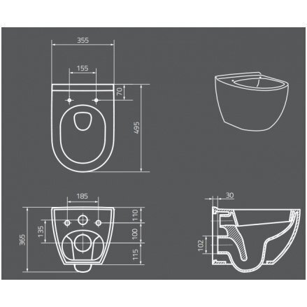 Piekarināms tualetes pods, Opoczno Urban Harmony Rimless, ar lēni nolaižāmu vāku цена и информация | Tualetes podi | 220.lv