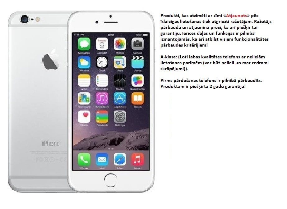 Apple iPhone 6s 64GB Silver MKTO2LL/A (Atjaunots) cena un informācija | Mobilie telefoni | 220.lv