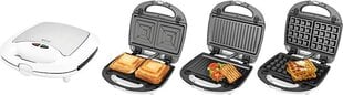 Сэндвич-тостер ECG S 399 3in1, белый цена и информация | Бутербродницы | 220.lv