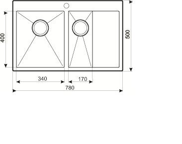 Nerūsējošā tērauda virtuves izlietne Luna LUN 151M-L цена и информация | Virtuves izlietnes | 220.lv