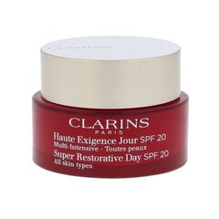 Atjaunojošs dienas krēms sejai Clarins Super Restorative SPF20 50 ml cena un informācija | Sejas krēmi | 220.lv