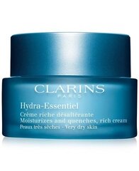 Mitrinošs sejas krēms sausai ādai Clarins Hydra - Essentiel Rich 50 ml cena un informācija | Sejas krēmi | 220.lv