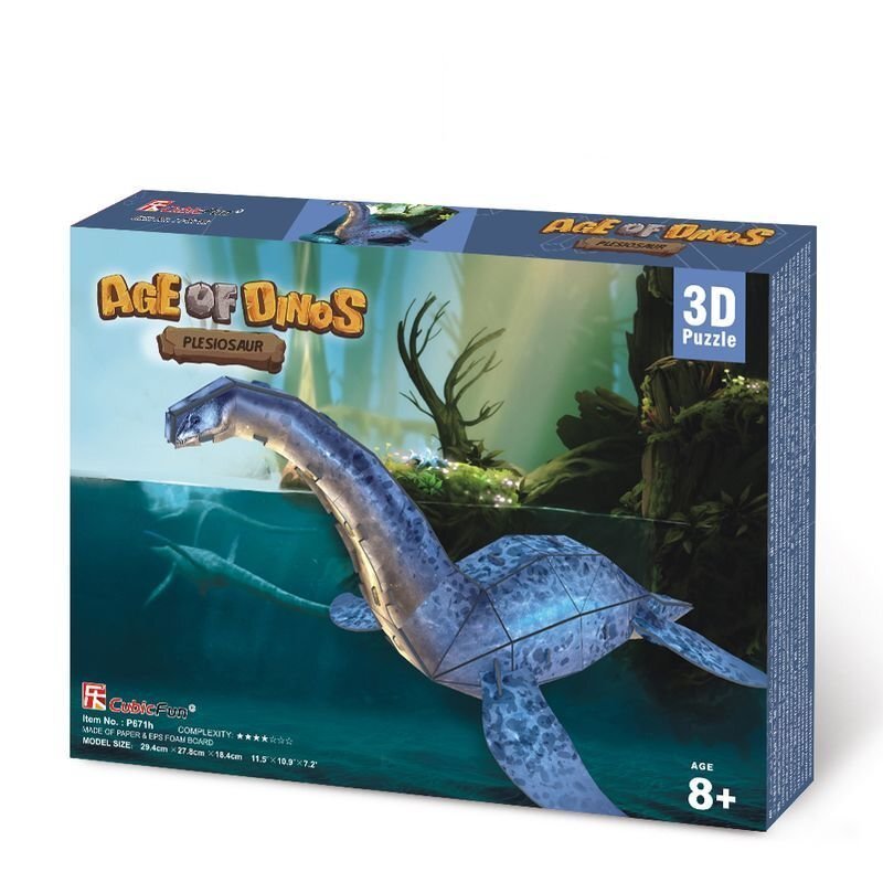 3D puzle CubicFun PLESIOSAURUS цена и информация | Puzles, 3D puzles | 220.lv