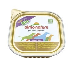 Konservi suņiem ALMO NATURE BIO ar teļa gaļu un dārzeņiem, 100g cena un informācija | Konservi suņiem | 220.lv