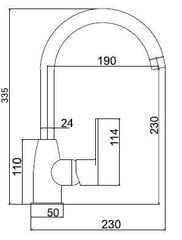 Смеситель кухонный TITANIA FRESH 96713.GRB гранит (170470) цена и информация | Кухонные смесители  | 220.lv
