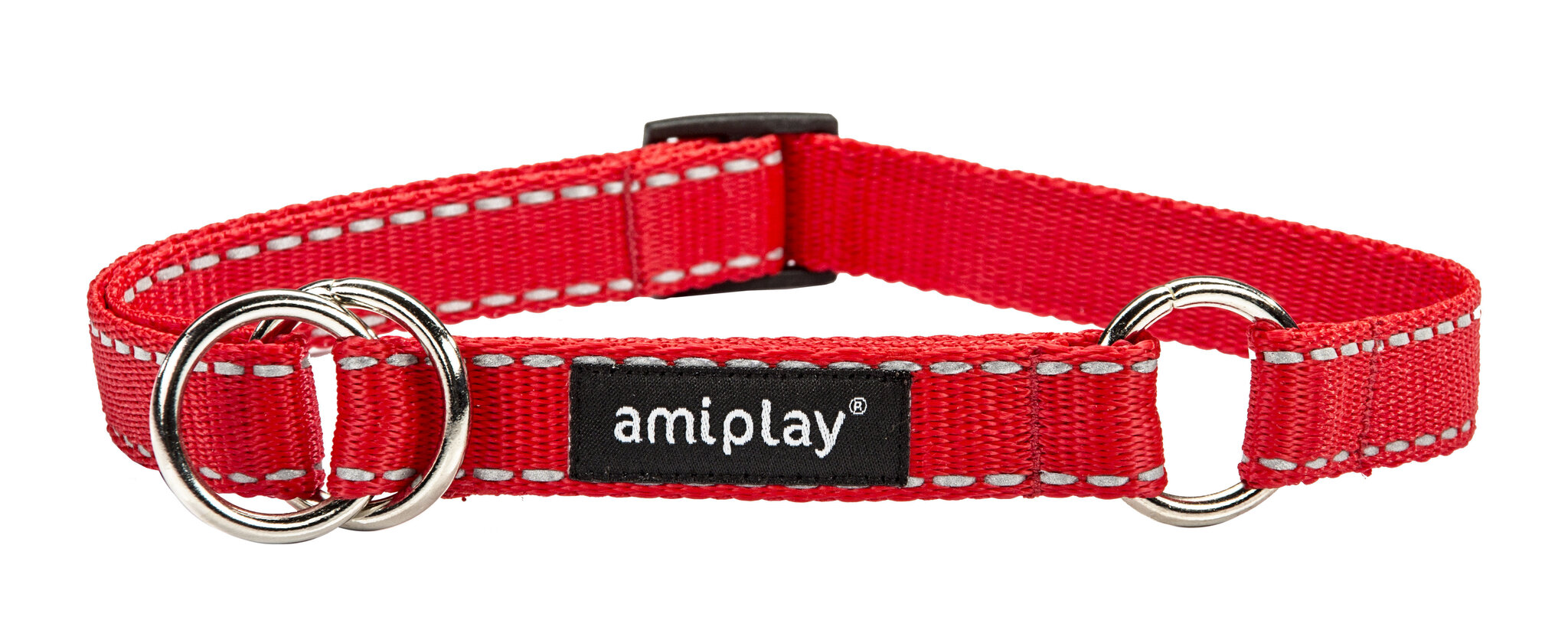 Apkakle Amiplay Reflective, XL, sarkana cena un informācija | Apkakles, siksnas suņiem | 220.lv