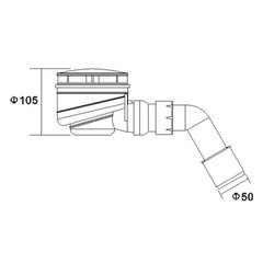 Dušas paliktņa sifons HG85, Ø50mm цена и информация | Сифоны | 220.lv