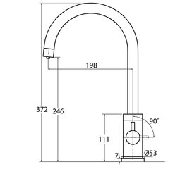 Virtuves jaucējkrāns ar dzeramā ūdens funkciju Aquasanita Sabiaduo 2963, Alumetallic 202 цена и информация | Кухонные смесители  | 220.lv